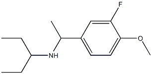 [1-(3-fluoro-4-methoxyphenyl)ethyl](pentan-3-yl)amine Struktur