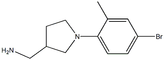 [1-(4-bromo-2-methylphenyl)pyrrolidin-3-yl]methylamine Struktur