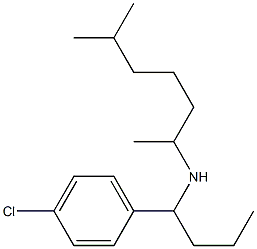 [1-(4-chlorophenyl)butyl](6-methylheptan-2-yl)amine Struktur