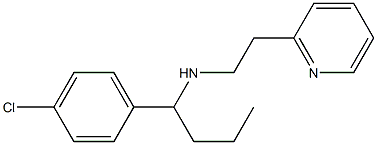 [1-(4-chlorophenyl)butyl][2-(pyridin-2-yl)ethyl]amine Struktur