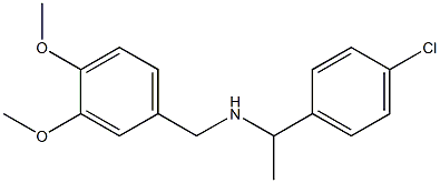 [1-(4-chlorophenyl)ethyl][(3,4-dimethoxyphenyl)methyl]amine Struktur