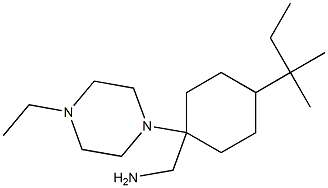 [1-(4-ethylpiperazin-1-yl)-4-(2-methylbutan-2-yl)cyclohexyl]methanamine Struktur