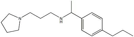 [1-(4-propylphenyl)ethyl][3-(pyrrolidin-1-yl)propyl]amine Struktur