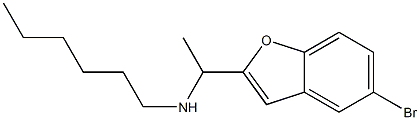 [1-(5-bromo-1-benzofuran-2-yl)ethyl](hexyl)amine Struktur