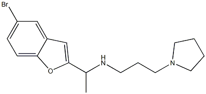 [1-(5-bromo-1-benzofuran-2-yl)ethyl][3-(pyrrolidin-1-yl)propyl]amine Struktur