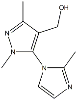 [1,3-dimethyl-5-(2-methyl-1H-imidazol-1-yl)-1H-pyrazol-4-yl]methanol Struktur