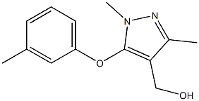 [1,3-dimethyl-5-(3-methylphenoxy)-1H-pyrazol-4-yl]methanol Struktur