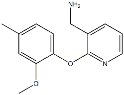 [2-(2-methoxy-4-methylphenoxy)pyridin-3-yl]methanamine Struktur