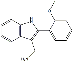 [2-(2-methoxyphenyl)-1H-indol-3-yl]methanamine Struktur