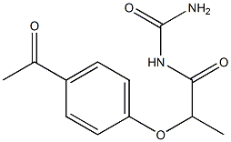 [2-(4-acetylphenoxy)propanoyl]urea Struktur