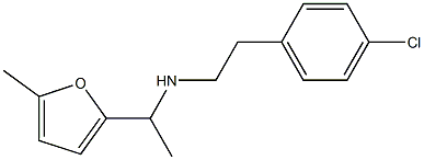 [2-(4-chlorophenyl)ethyl][1-(5-methylfuran-2-yl)ethyl]amine Struktur