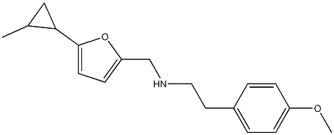 [2-(4-methoxyphenyl)ethyl]({[5-(2-methylcyclopropyl)furan-2-yl]methyl})amine Struktur