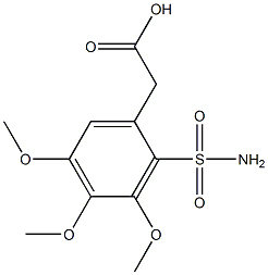 [2-(aminosulfonyl)-3,4,5-trimethoxyphenyl]acetic acid Struktur