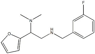 [2-(dimethylamino)-2-(furan-2-yl)ethyl][(3-fluorophenyl)methyl]amine Struktur