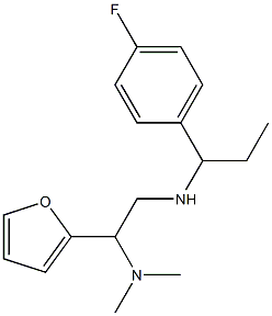 [2-(dimethylamino)-2-(furan-2-yl)ethyl][1-(4-fluorophenyl)propyl]amine Struktur