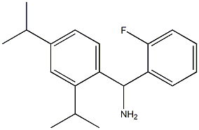 [2,4-bis(propan-2-yl)phenyl](2-fluorophenyl)methanamine Struktur