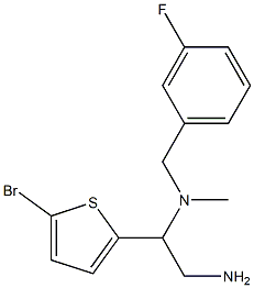 [2-amino-1-(5-bromothiophen-2-yl)ethyl][(3-fluorophenyl)methyl]methylamine Struktur