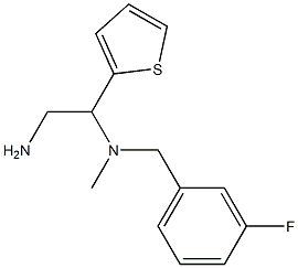 [2-amino-1-(thiophen-2-yl)ethyl][(3-fluorophenyl)methyl]methylamine Struktur