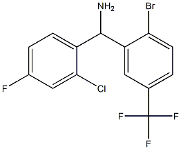 [2-bromo-5-(trifluoromethyl)phenyl](2-chloro-4-fluorophenyl)methanamine Struktur