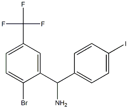 [2-bromo-5-(trifluoromethyl)phenyl](4-iodophenyl)methanamine Struktur