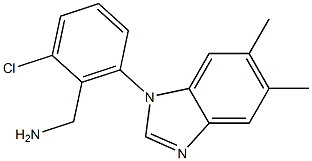 [2-chloro-6-(5,6-dimethyl-1H-1,3-benzodiazol-1-yl)phenyl]methanamine Struktur