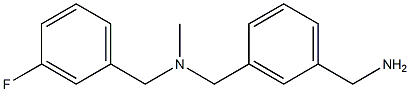 [3-({[(3-fluorophenyl)methyl](methyl)amino}methyl)phenyl]methanamine Struktur