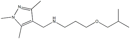 [3-(2-methylpropoxy)propyl][(1,3,5-trimethyl-1H-pyrazol-4-yl)methyl]amine Struktur