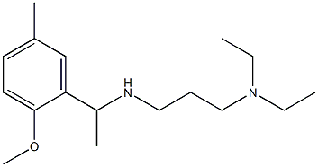 [3-(diethylamino)propyl][1-(2-methoxy-5-methylphenyl)ethyl]amine Struktur