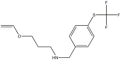 [3-(ethenyloxy)propyl]({4-[(trifluoromethyl)sulfanyl]phenyl}methyl)amine Struktur