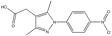 [3,5-dimethyl-1-(4-nitrophenyl)-1H-pyrazol-4-yl]acetic acid Struktur