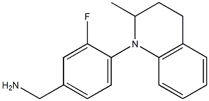 [3-fluoro-4-(2-methyl-1,2,3,4-tetrahydroquinolin-1-yl)phenyl]methanamine Struktur