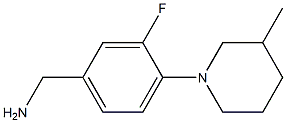 [3-fluoro-4-(3-methylpiperidin-1-yl)phenyl]methanamine Struktur