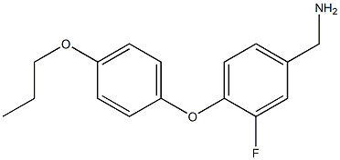 [3-fluoro-4-(4-propoxyphenoxy)phenyl]methanamine Struktur