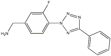 [3-fluoro-4-(5-phenyl-2H-1,2,3,4-tetrazol-2-yl)phenyl]methanamine Struktur