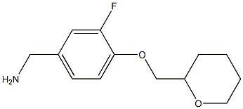 [3-fluoro-4-(oxan-2-ylmethoxy)phenyl]methanamine Struktur