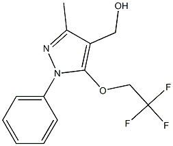 [3-methyl-1-phenyl-5-(2,2,2-trifluoroethoxy)-1H-pyrazol-4-yl]methanol Struktur