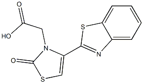 [4-(1,3-benzothiazol-2-yl)-2-oxo-1,3-thiazol-3(2H)-yl]acetic acid Struktur