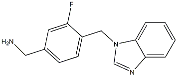 [4-(1H-1,3-benzodiazol-1-ylmethyl)-3-fluorophenyl]methanamine Struktur