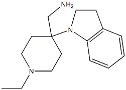 [4-(2,3-dihydro-1H-indol-1-yl)-1-ethylpiperidin-4-yl]methylamine Struktur