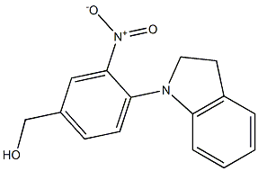 [4-(2,3-dihydro-1H-indol-1-yl)-3-nitrophenyl]methanol Struktur