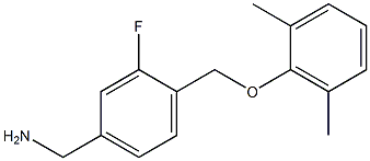 [4-(2,6-dimethylphenoxymethyl)-3-fluorophenyl]methanamine Struktur