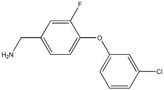 [4-(3-chlorophenoxy)-3-fluorophenyl]methanamine Struktur