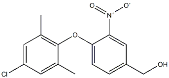 [4-(4-chloro-2,6-dimethylphenoxy)-3-nitrophenyl]methanol Struktur