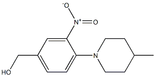 [4-(4-methylpiperidin-1-yl)-3-nitrophenyl]methanol Struktur