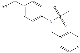 [4-(aminomethyl)phenyl]-N-(pyridin-4-ylmethyl)methanesulfonamide Struktur