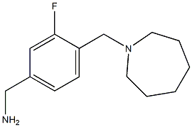 [4-(azepan-1-ylmethyl)-3-fluorophenyl]methanamine Struktur