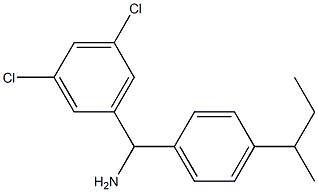 [4-(butan-2-yl)phenyl](3,5-dichlorophenyl)methanamine Struktur