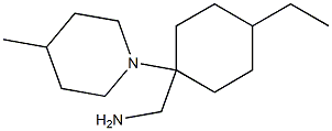 [4-ethyl-1-(4-methylpiperidin-1-yl)cyclohexyl]methanamine Struktur