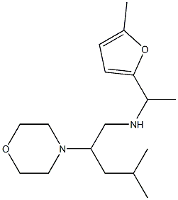 [4-methyl-2-(morpholin-4-yl)pentyl][1-(5-methylfuran-2-yl)ethyl]amine Struktur