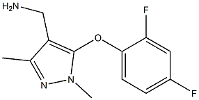 [5-(2,4-difluorophenoxy)-1,3-dimethyl-1H-pyrazol-4-yl]methanamine Struktur